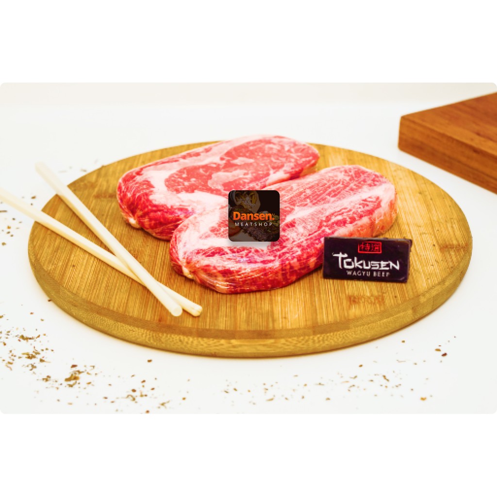 

MIN PEMBELIAN 200gr dan kelipatan PREMIUM RIBEYE STEAK TOKUSEN WAGYU MB 5