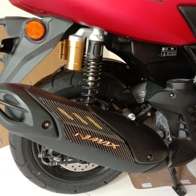 Cover Knalpot Tutup Knalpot Garnis Knalpot Nmax NMAX 2020 Carbon Gold kings-m0 Kualitas Baik