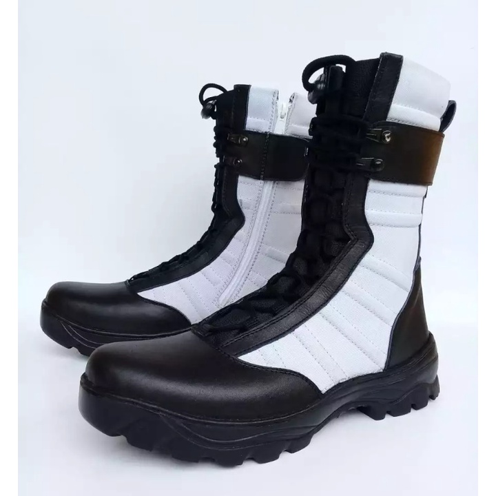 Sepatu Boots Zimzam Pdl Ninja Hitam Putih PM Provost Boots Safety