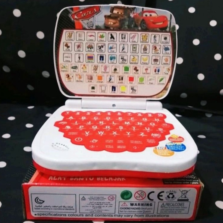 Mainan LAPTOP 4 BAHASA / mainan edukasi anak laptop