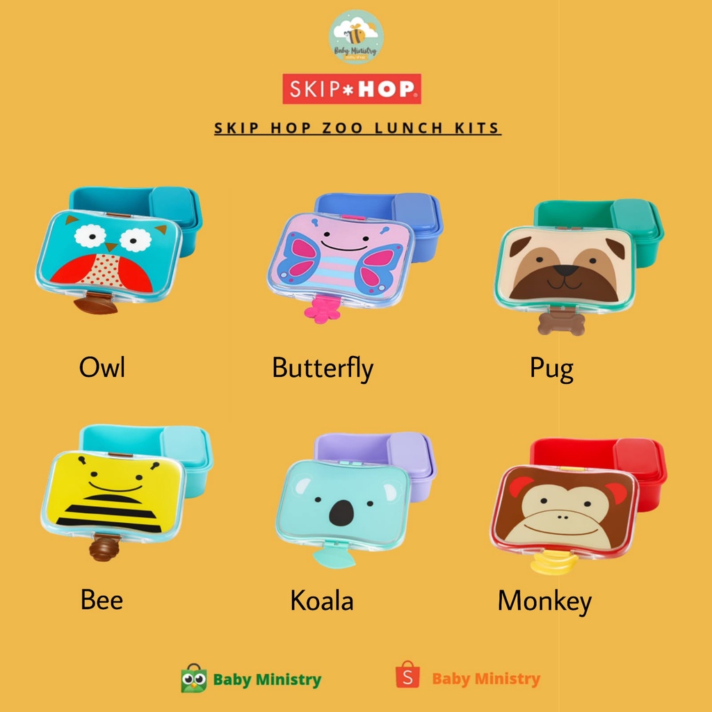 Skip Hop ZOO LUNCH KITS / kotak Makan skiphop / skip hop / TEMPAT MAKAN/ KOTAK BEKAL