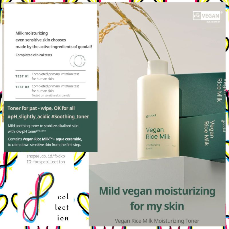 Jual goodal Vegan Rice Milk Moisturizing Toner 300ml