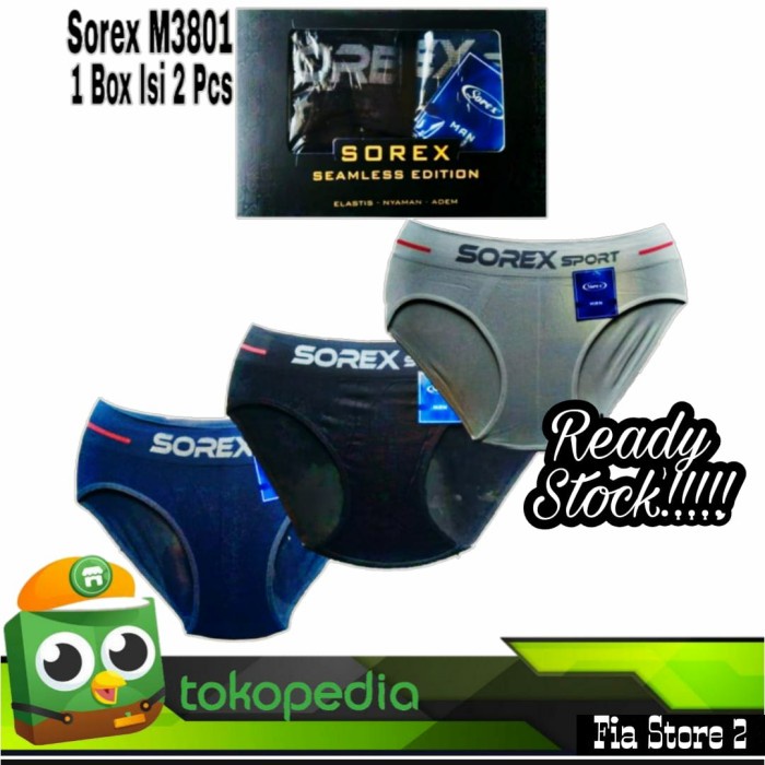 [MURAH] [COD] celana dalam pria sorex 2pcs segitiga original import fashion pria - M