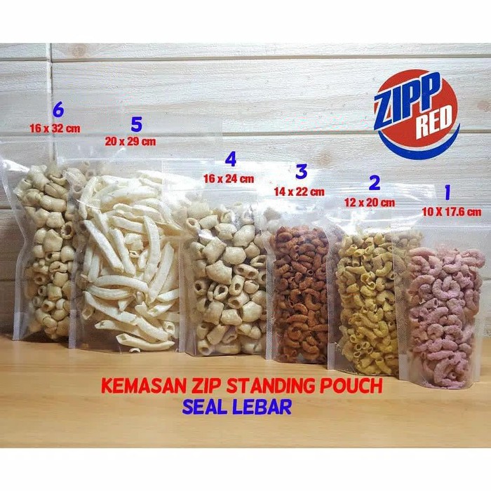 Standing Pouch Double Seal Merk Zipp Red Semua Ukuran