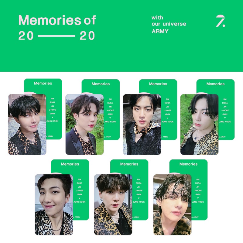 7pcs / set Kartu Memori BTS 2017-2020 Dengan our universe ARMY