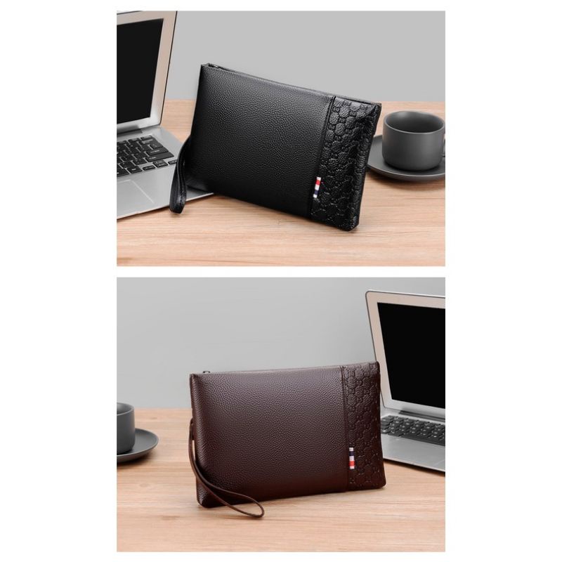 HA12 - CLUTCH KULIT PRIA WANITA HANDBAG LEATHER BRANDED IMPORT TAS TANGAN COWOK