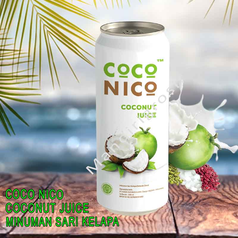 Coconut Juice *Coco Nico * Minuman Sari Kelapa * Nata De Coco 245ml