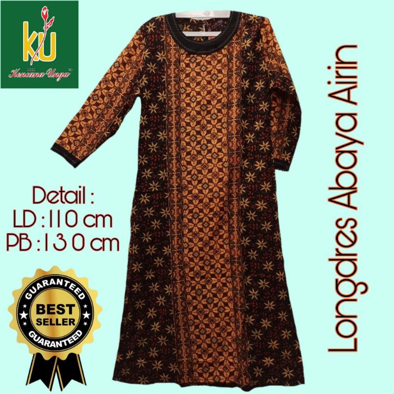 Daster Kekinian Batik Kencana Ungu Original Longdres Abaya Airin Termurah
