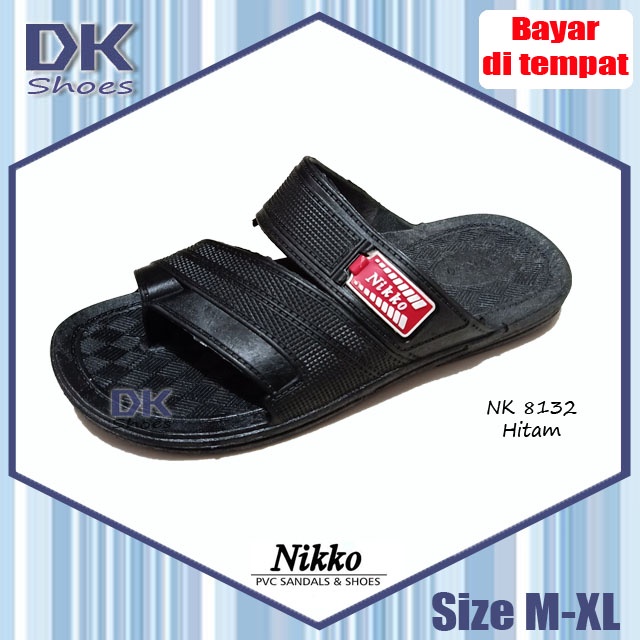 Nikko 8132 38-43 M-XL Sandal Pria Karet Sehari-hari / Sandal Santai / Sandal Bapak