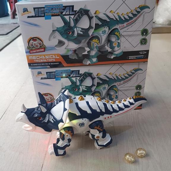Diskon Mainan Triceratop Robot Bertelur Born Egg Dinosaur Triceratop Badak