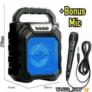 SPEAKER BLUETOOTH 668 PORTABLE FREE MIC / SPEAKER MIC JACK BASS