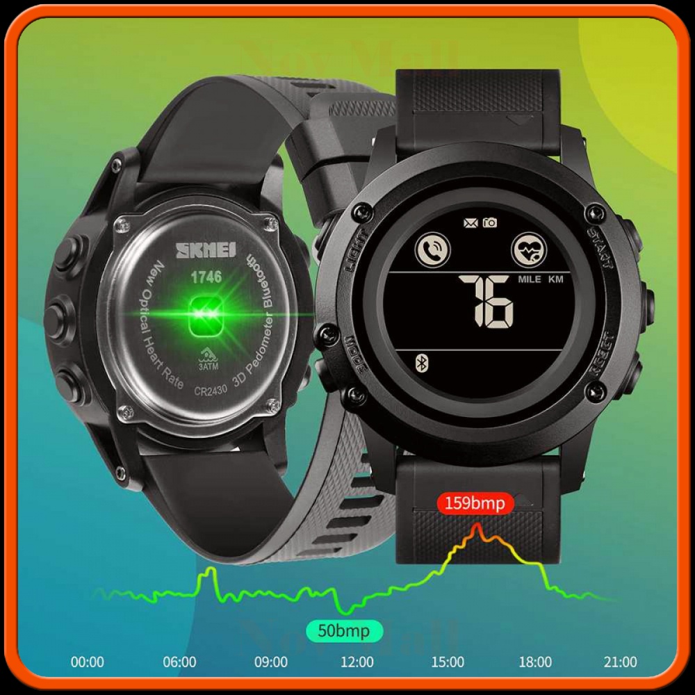 SKMEI Jam Tangan Smartwatch Pria Bluetooth Pedometer Heartrate SM292