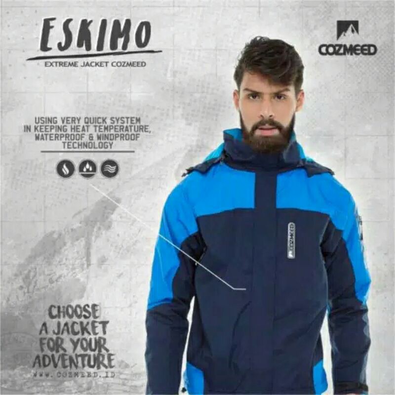 JAKET GUNUNG EXTREME WATERPROOF WINDPROOF ORIGINAL COZMEED SERI ESKIMO