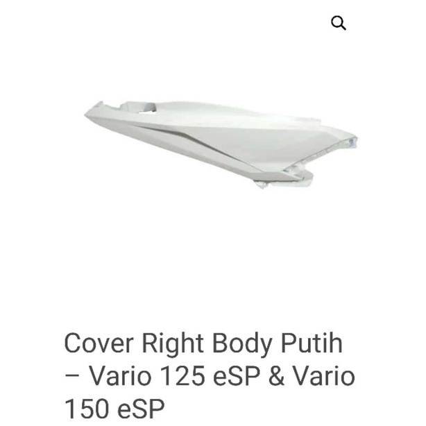 cover body kanan putih pfw 83500-k59-a10pfw ori dan baru