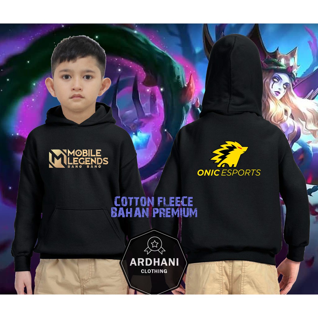 jaket hoodie anak onic mobile legend