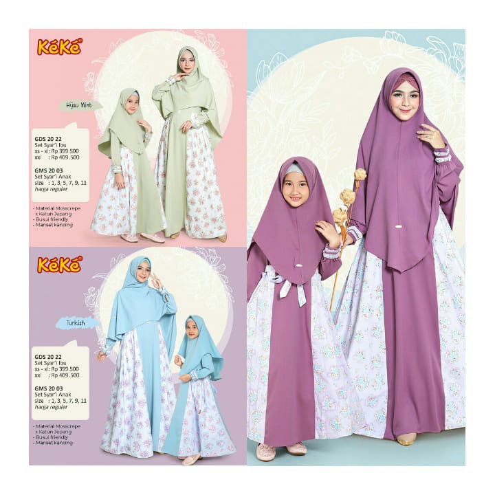Keke Baju Muslim Couple Ibu & Anak Syar'i