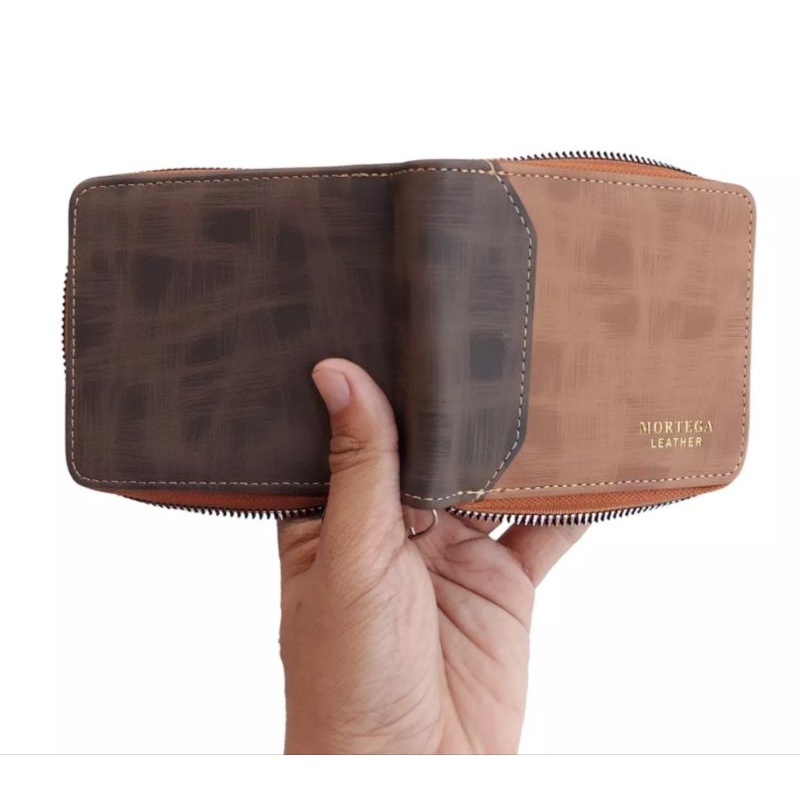 Dompet Lipat Pria Dompet Kulit PU Model RESLETING M-811