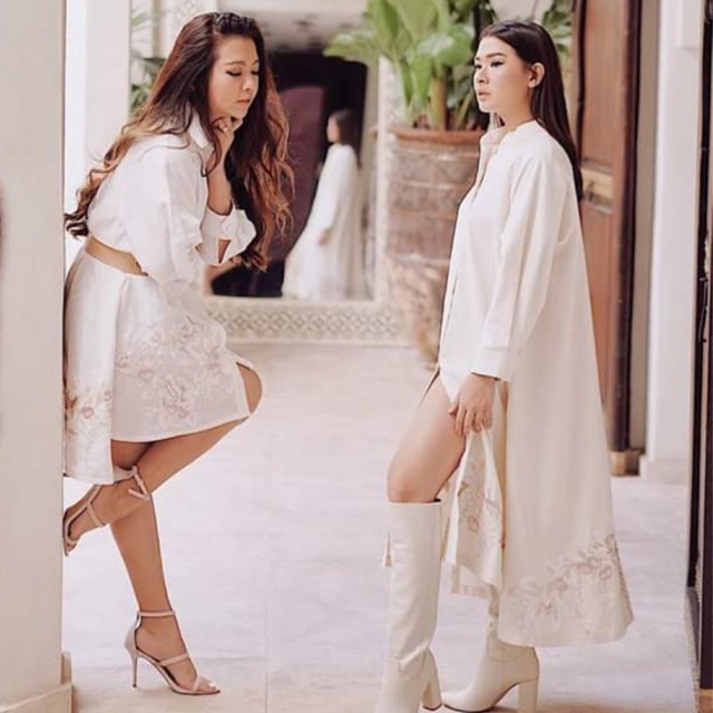 HARMONEE OVERSIZED LONG SHIRT DRESS, hian tjen x siantar sisters