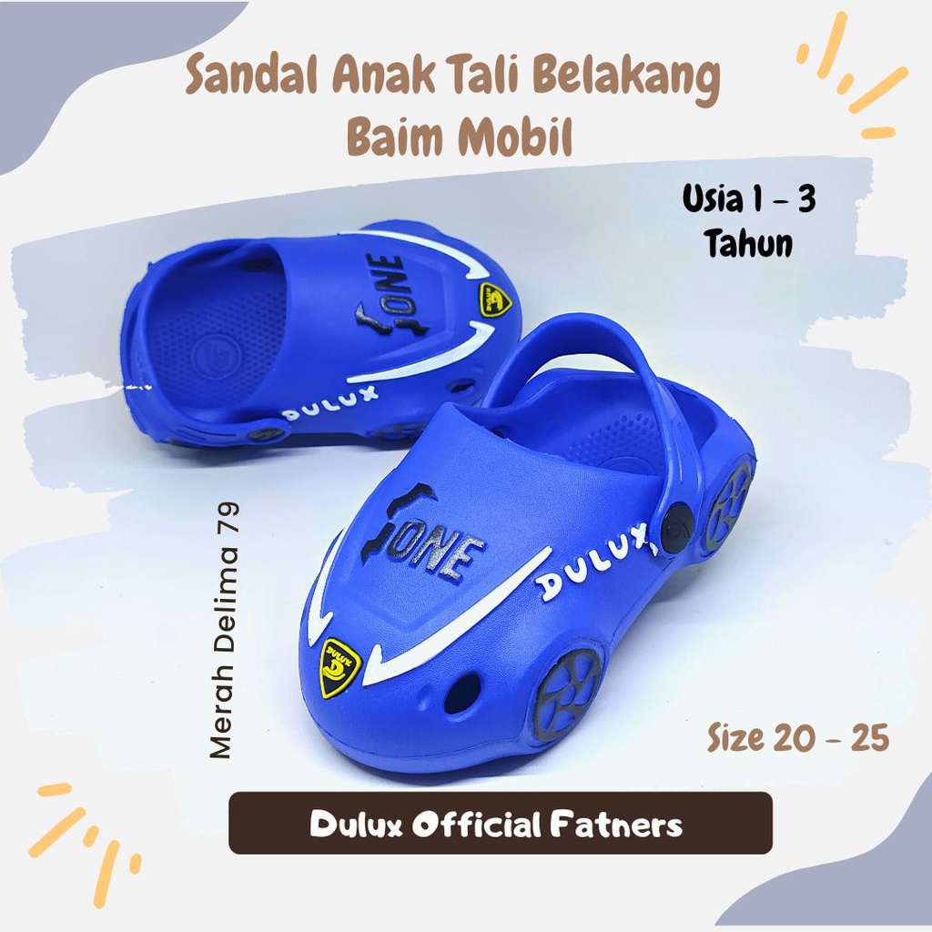 MD 79 - Sendal Anak Laki Laki Terbaru 2022 Usia 1 3 Tahun Baim Mobil Ready Stok