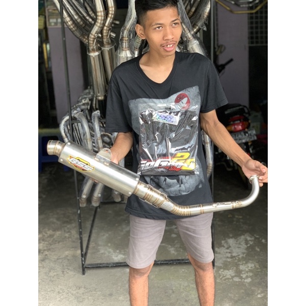knalpot aerox original gss racing muffler