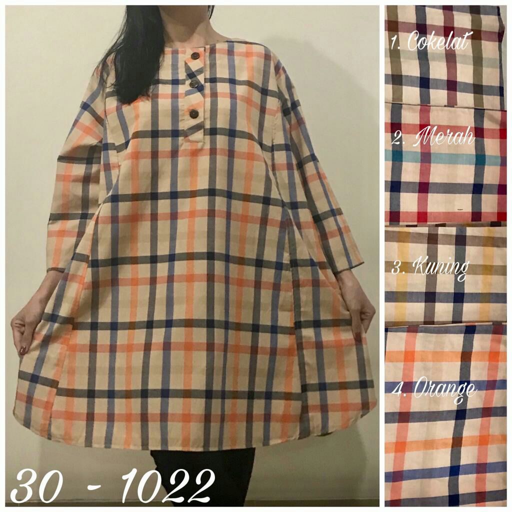 Tunik Naura JUMBO 30 Kotak /Tunik 5L/ Tunik Katun