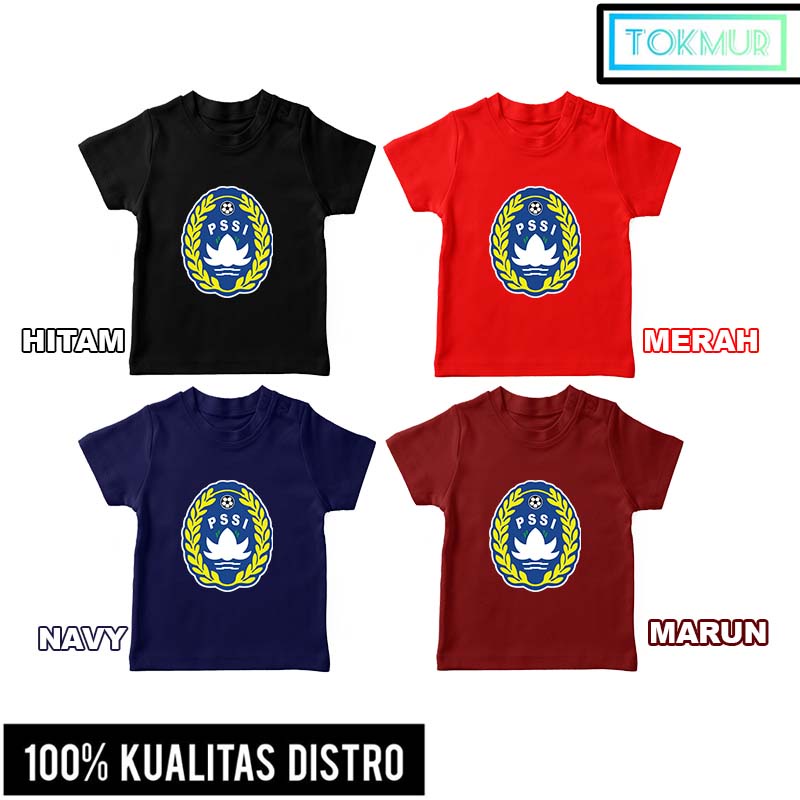 Baju Kaos Anak Laki Laki PSSI (Persatuan Sepak Bola Seluruh Indonesia) Desain Terbaru Kualitas Distr