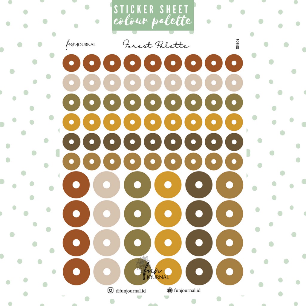 

58 PALETTE DOUNUT STICKER STIKER SHEET PART 1 JOURNAL JURNAL PLANNING PLANNER SCRAPBOOK DIY BUJO