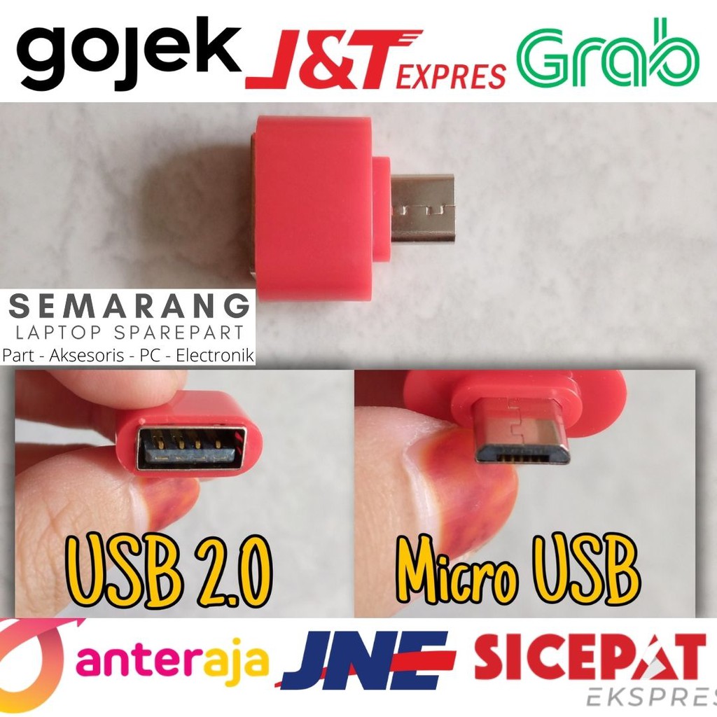 OTG Micro USB to USB Penghubung Port Hp ke 2.0