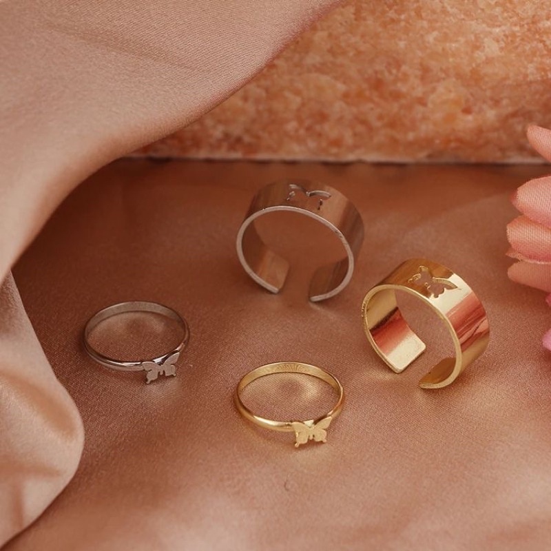 cincin matching butterfly rings pasangan couple bestie