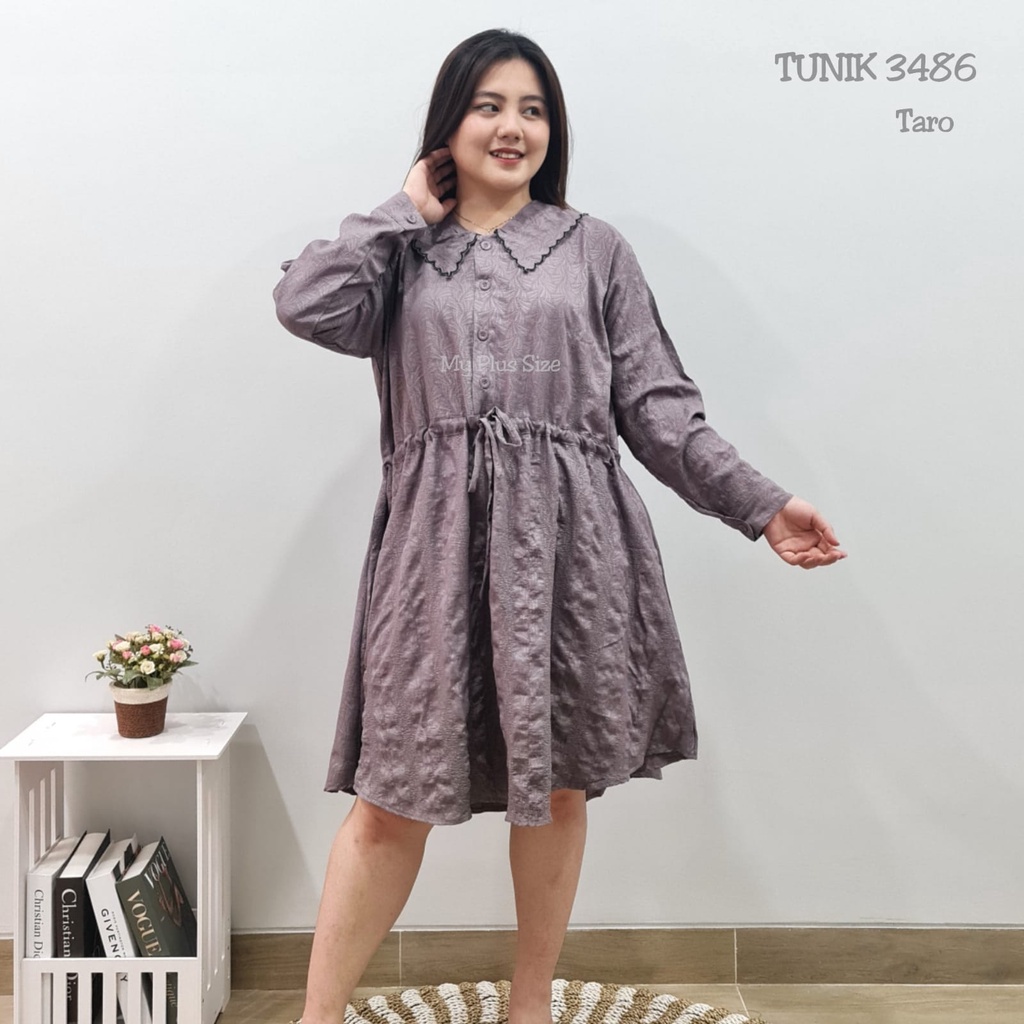 Tunik Wanita Jumbo 3486, Ld 125, 130 &amp; 145 cm