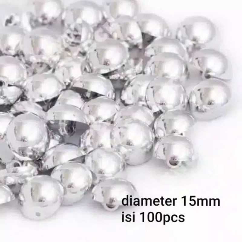 

Kancing Jamur Silver Diameter 15mm-Kancing Jamur Putih 100pcs