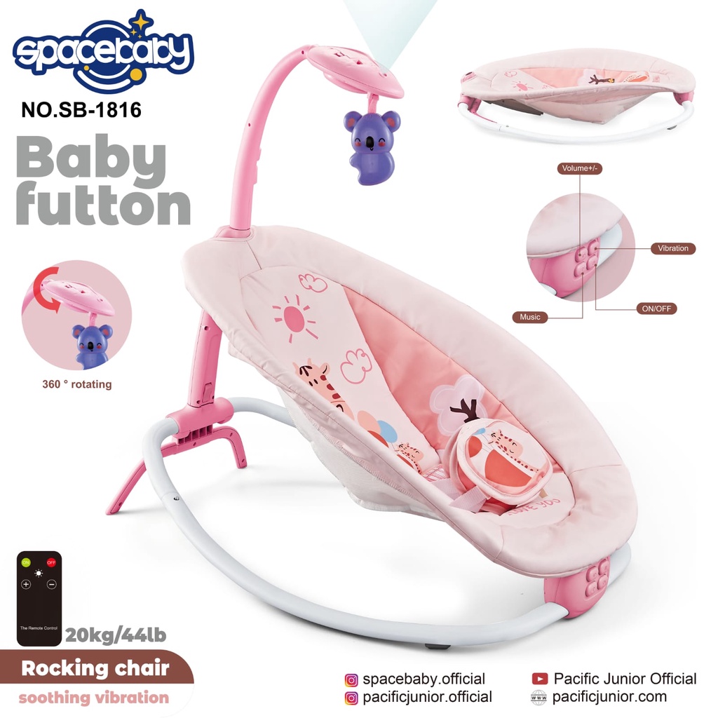 Kasur Bayi SB 1816 Spacebaby Ayunan Bayi Rocking Chair Baby Futton SB1816 Baby Bouncer Space Baby Kasur Goyang Bayi Kursi Goyang Bayi Kasur Tidur Bayi