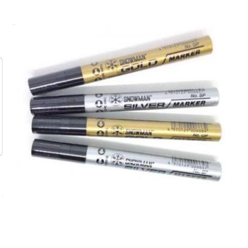 Spidol Paint Marker Snowman / Spidol Emas / Paint Marker Gold Silver