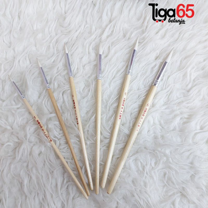 365 Kuas Lukis / Paint Brush / Pipih Flat Bulat / Round B-4 / Kuas B-4