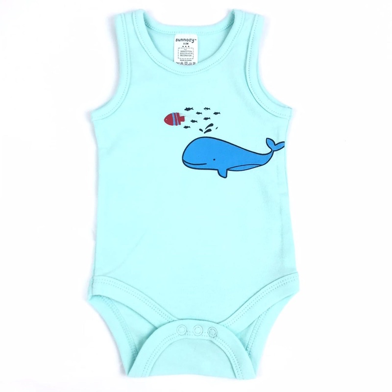 BABY K2 - Bodysuit vest isi 3 pcs motif shark pink