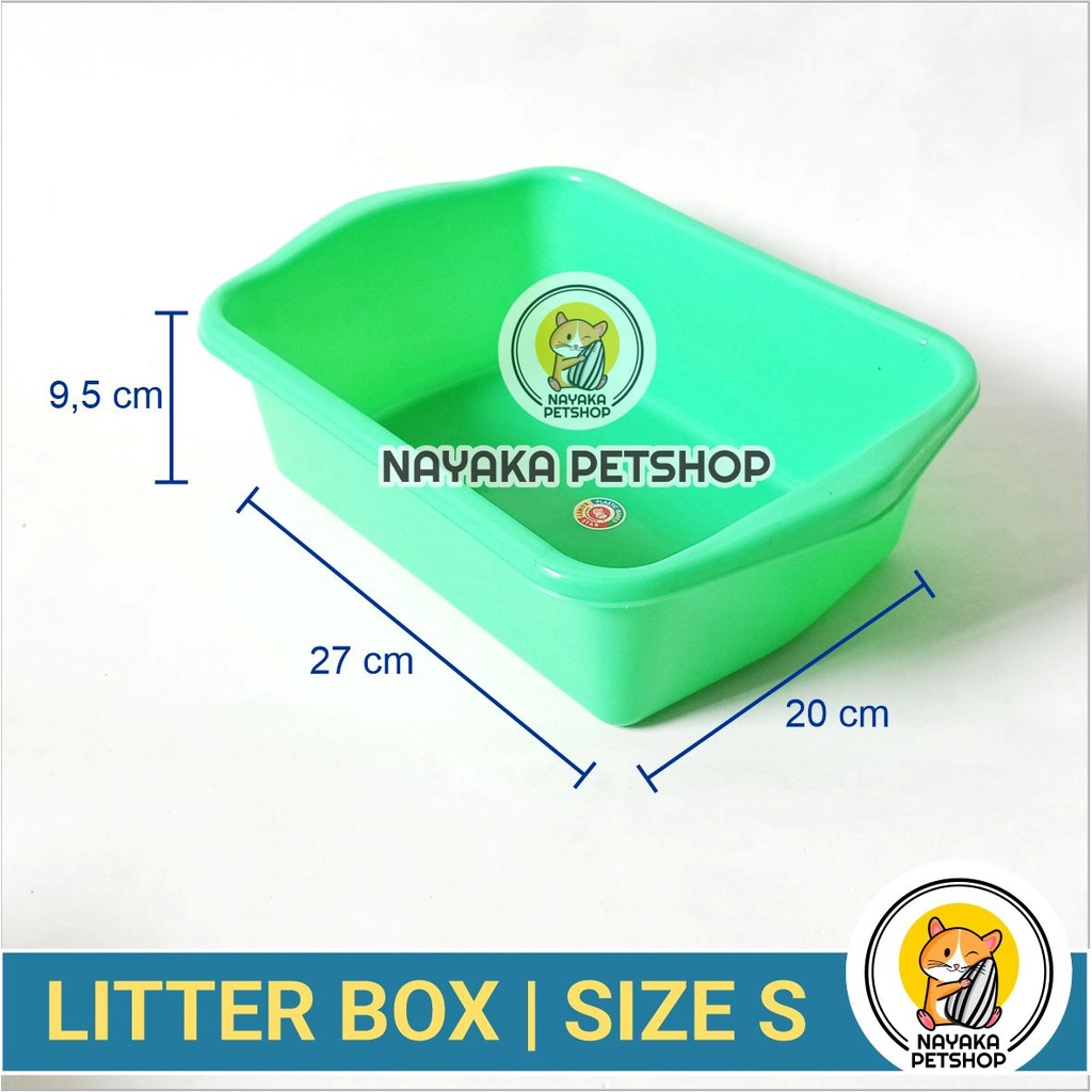 Size S Litter Box Kucing Bak Pasir Cat Toilet Baki Zeolit Gumpal Wangi Wood Pellet Kotak Kotoran Hewan