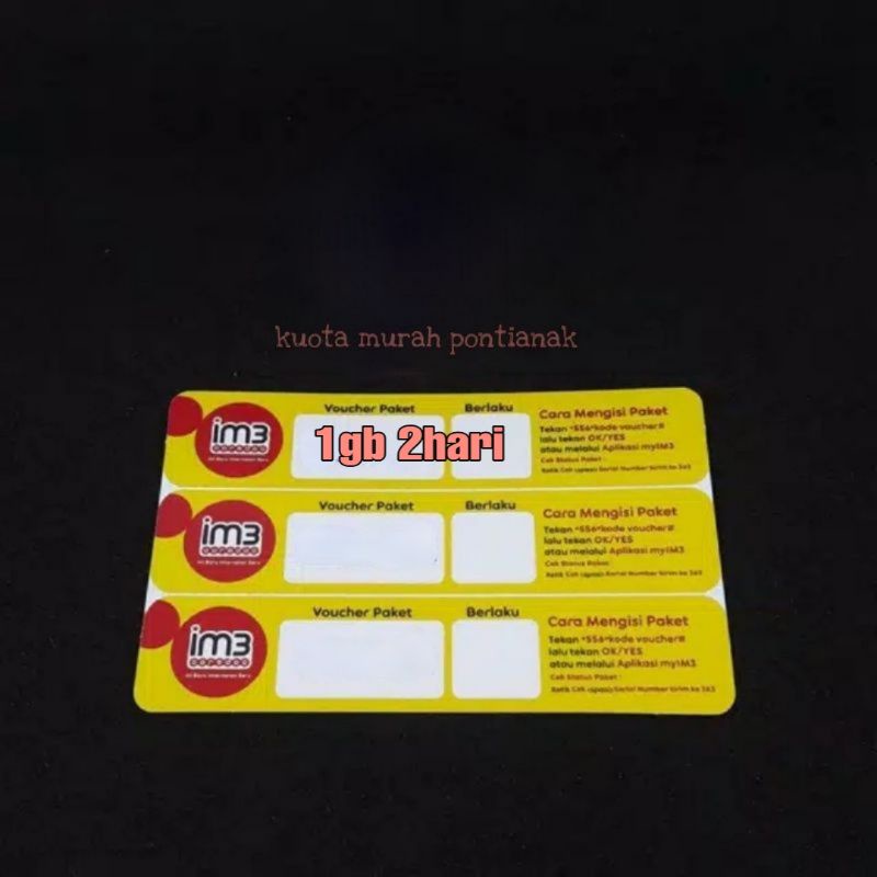 VOUCHER INDOSAT 1GB 2HARI Vocer Isat 1 gb 2 hari Im3 M3 3hari 3 hari