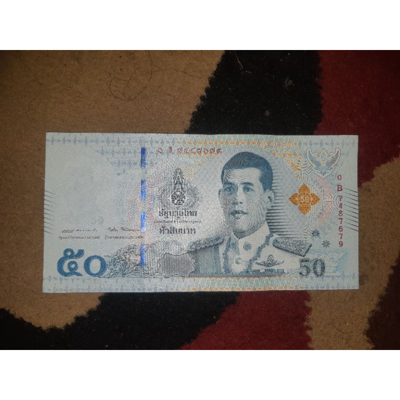 THB 50 BAHT THAILAND ASLI  BKN DOLLAR DOLAR AMERIKA USD EURO POUNDSTERLING WON RINGGIT RIYAL YEN YUA