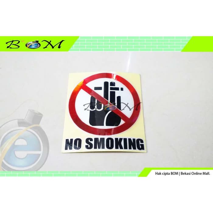 Stiker Sticker Gambar Tulisan No Smoking Dilarang Merokok 1