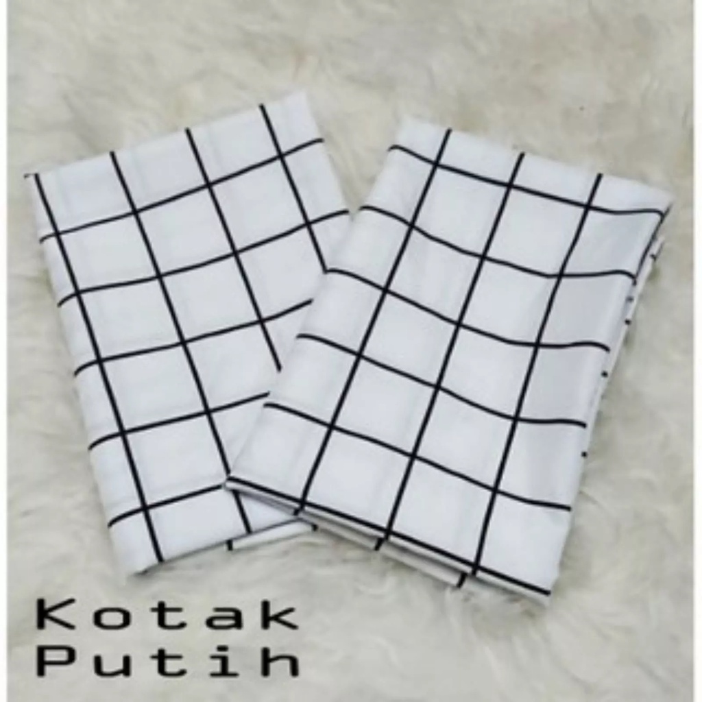 sarung bantal dan guling 1set murah motif aesthetic kotak-kotak bahan katun disperse warna tidak luntur