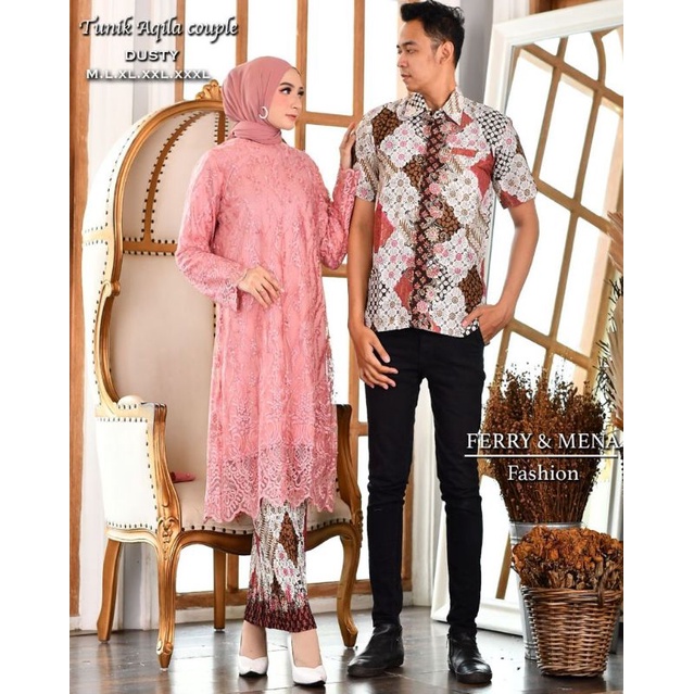 couple kebaya tunik modern//couple tunangan//fashion wanita