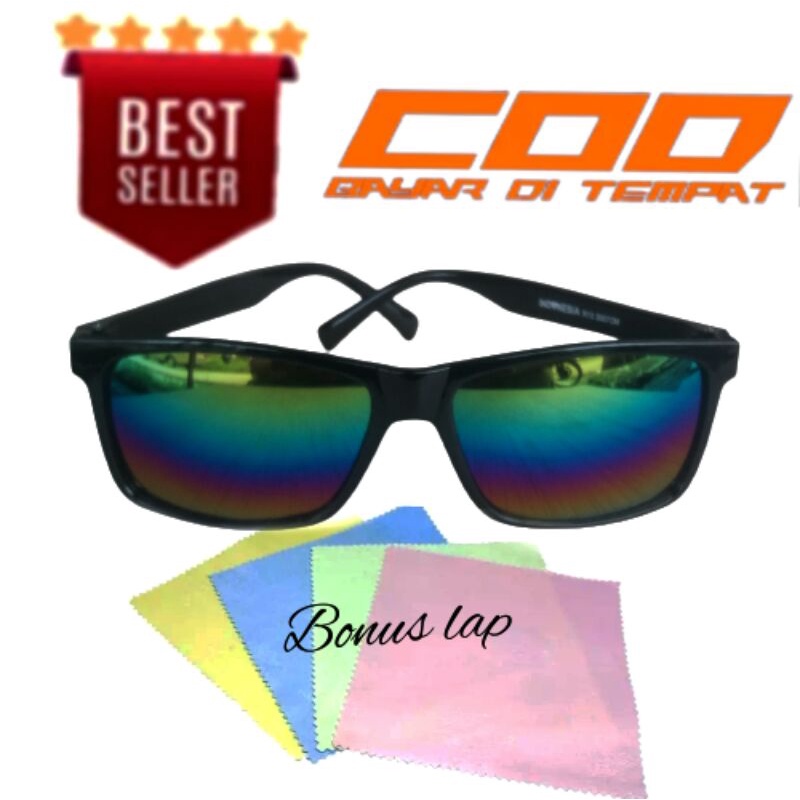 KACAMATA FASHION PRIA DAN WANITA/ KACAMATA HITAM PELANGI/KACAMATA ANTISILAU