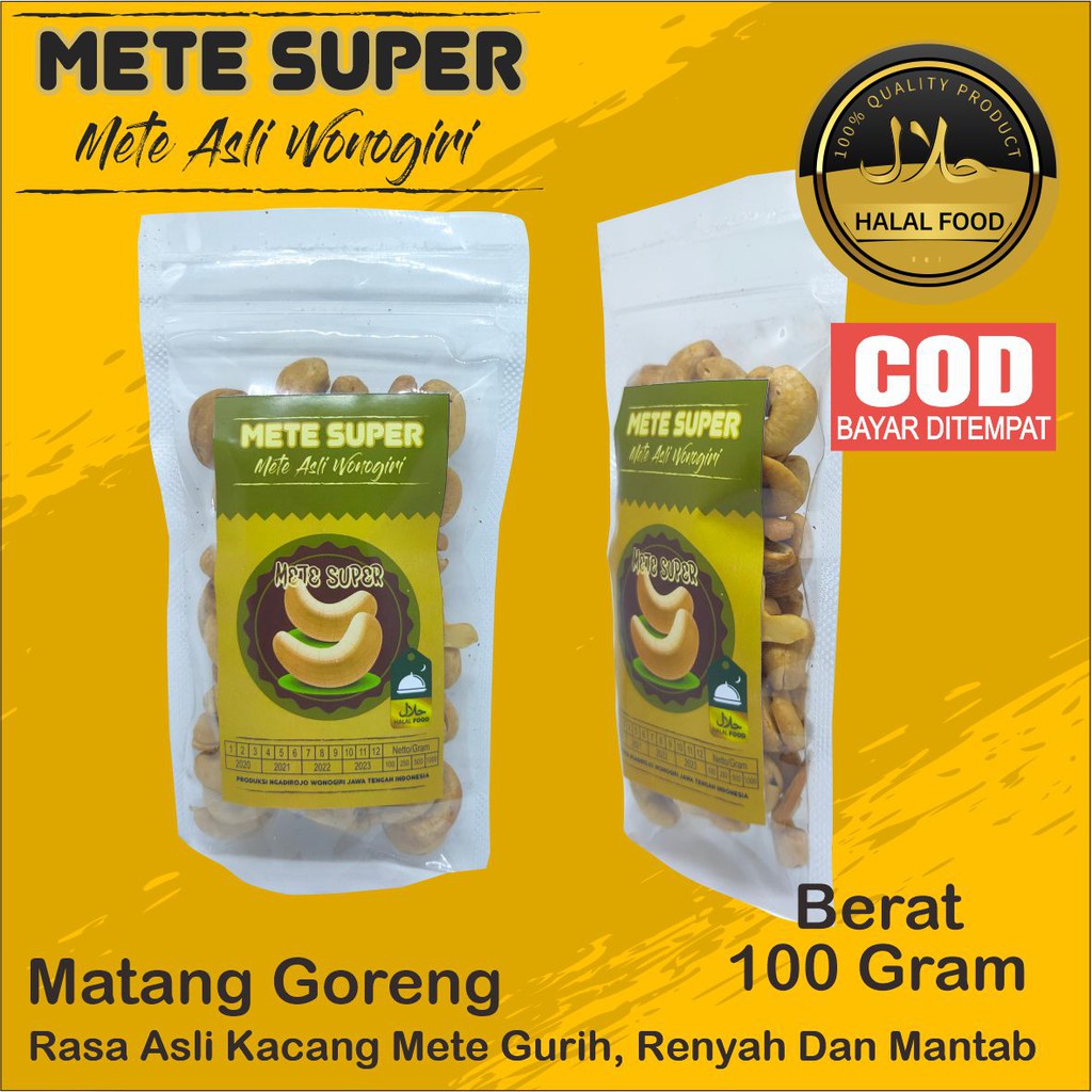 

Kacang mete mede wonogiri super snack makanan 100 gr