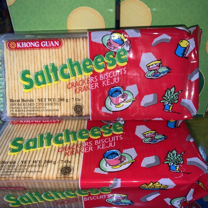 

54ekh Khong Guan Saltcheese Crackers Biskuit 200Gr 200 Gram 60J