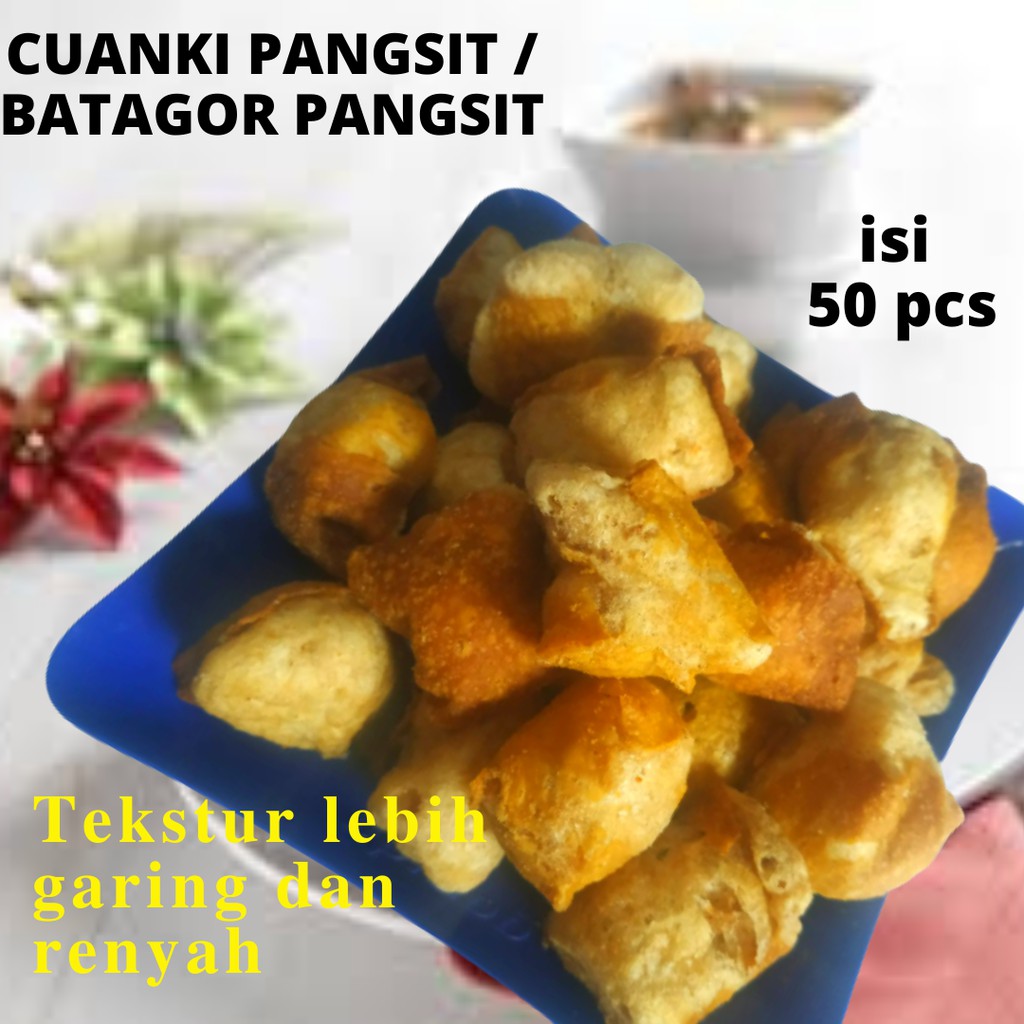 

Cuanki Pangsit / Batagor pangsit Renyah Dan Garing topping Baso Aci Seblak Dll Isi 50 Pcs