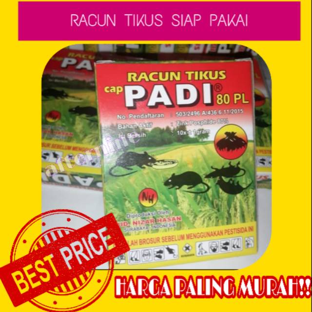 Racun Tikus Cap Padi - Pembunuh Tikus - Basmi Tikus