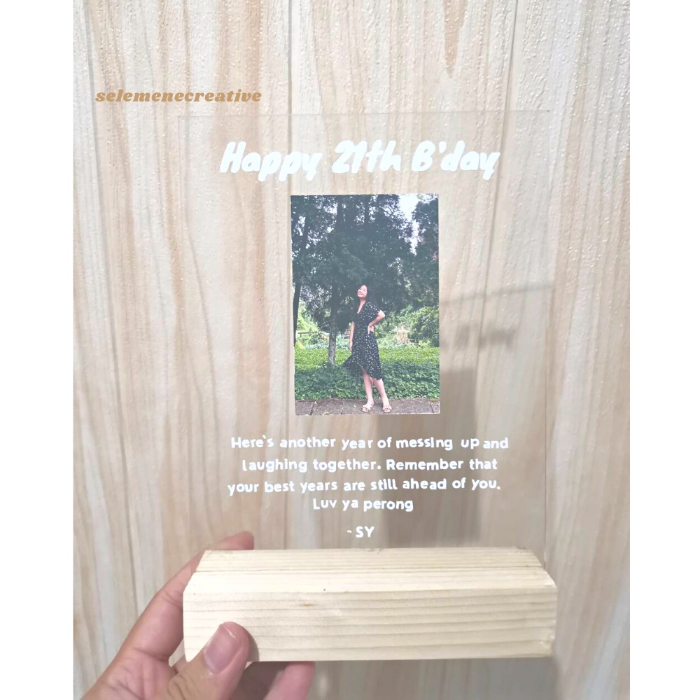 AR Polaroid Acrylic Custom  / Augmented Reality Polaroid Live Akrilik Bonus Stand