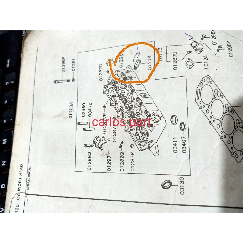 selang pipa cylinder head l300 solar original slang join l300 solar