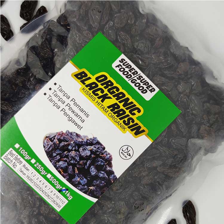 Kismis Hitam Organik 1 Kg - Organic Black Raisin 1Kg Super Premium Quality