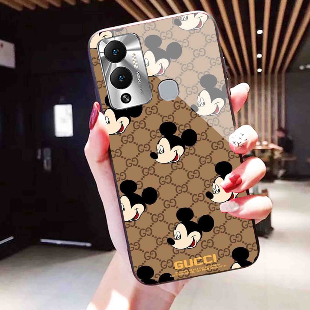 (GC 96) Softcase Kaca Infinix Hot 12 Play - Kesing Kaca Infinix Hot 12 Play - Case Cantik Infinix Ho